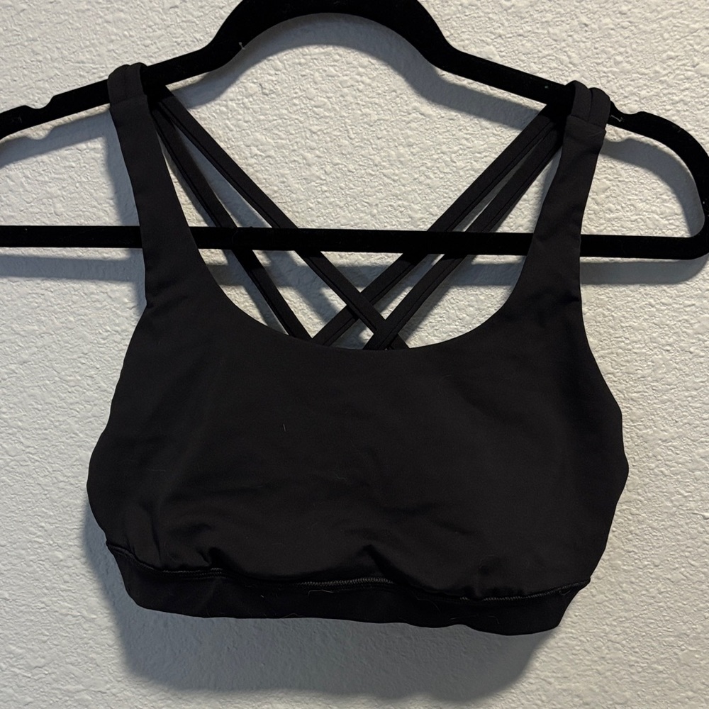 Lululemon Athletica Black Cross-Back Sports Bra